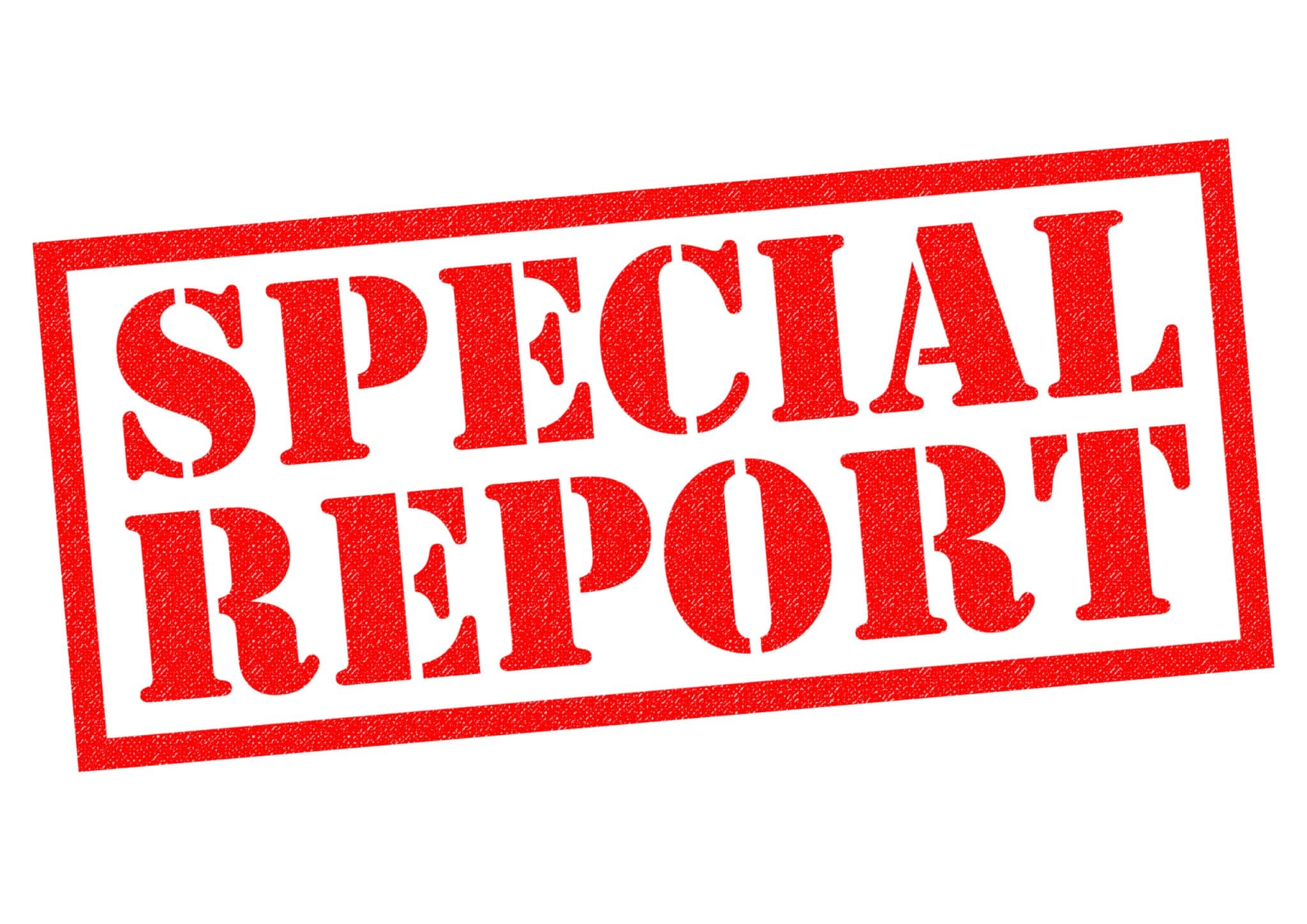 Special,Report,Red,Rubber,Stamp,Over,A,White,Background.